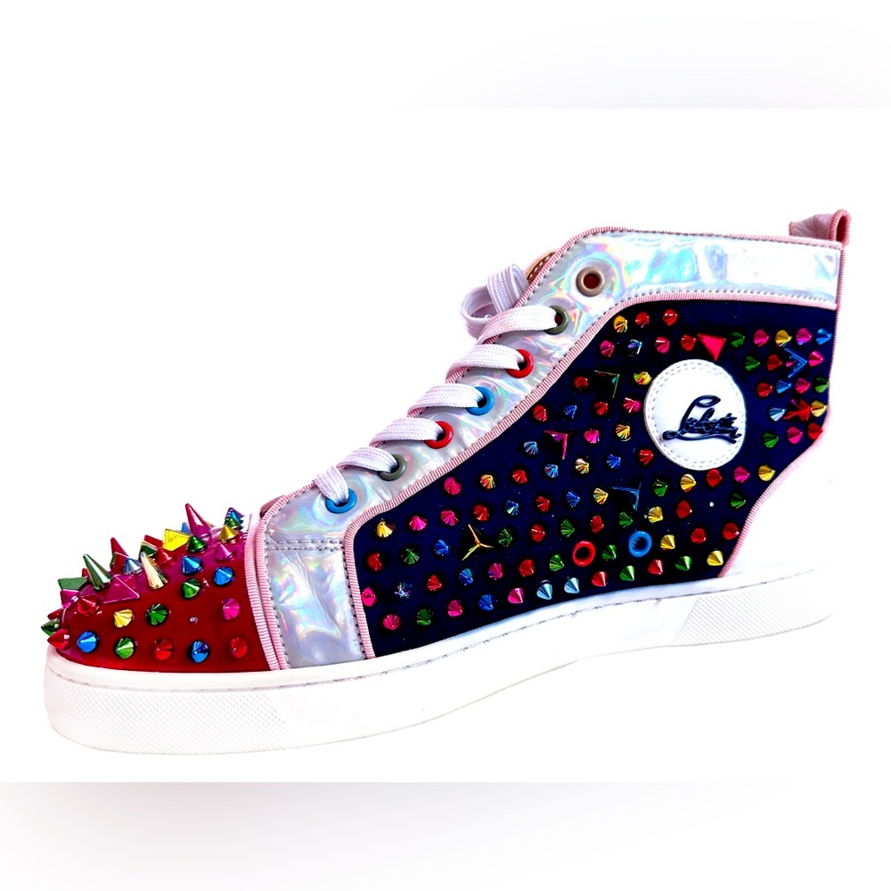 Louboutin Lou Spikes Hi Tops.